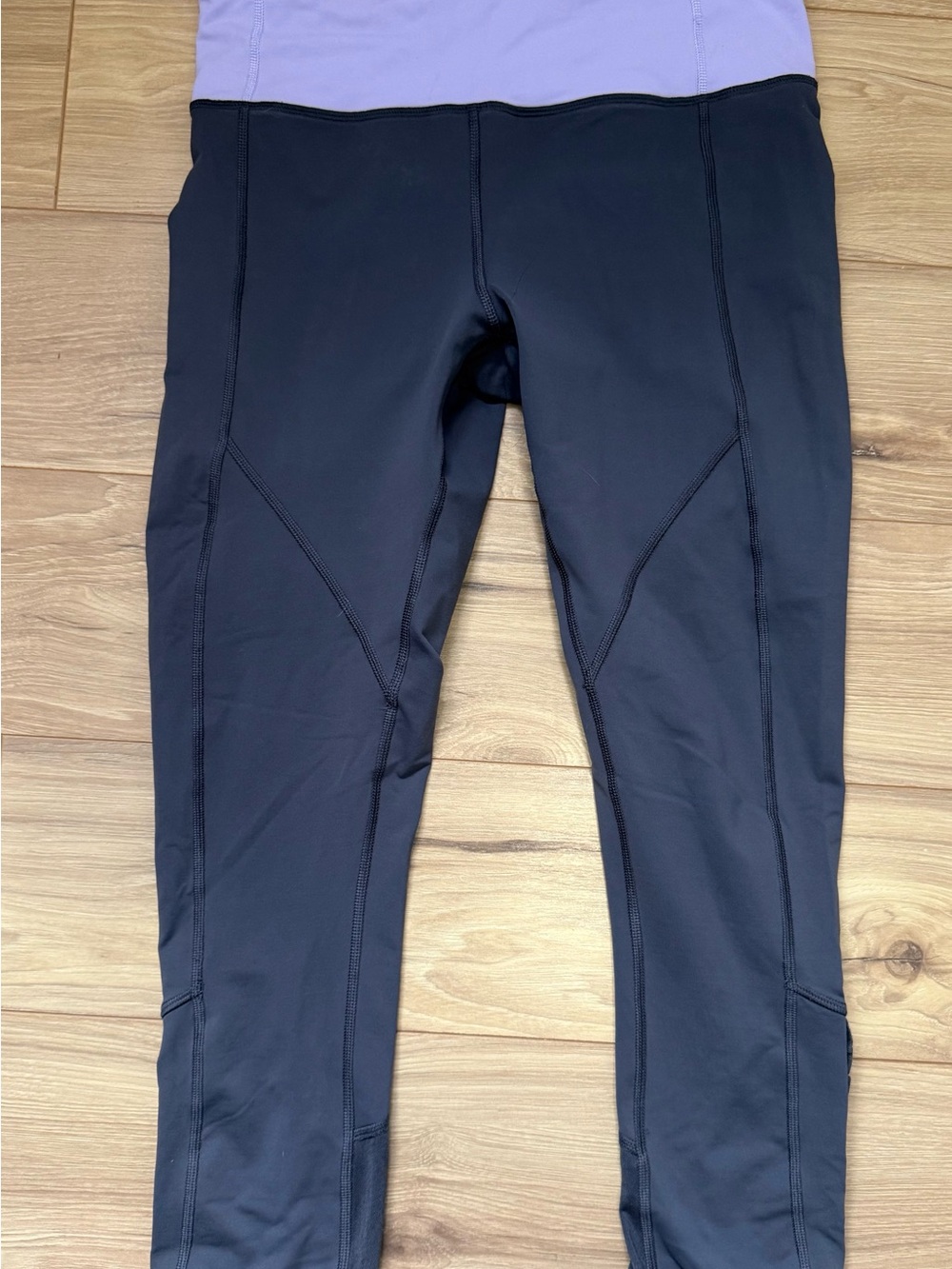 Lululemon Dark grey and Lilac Active Leggings - Comfortable Stretch Bottoms